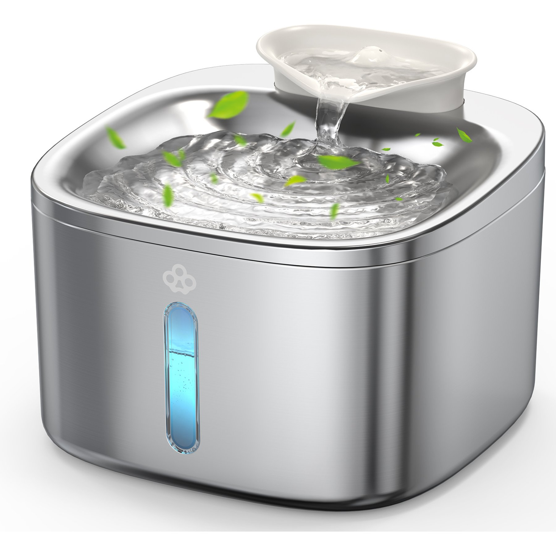 OneIsAll PW03 Automatic Stainless Steel Cat Water Fountain, Medium: 3.5-L