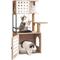 Show in main carousel: Yafylly 2-in-1 Cat Tree with Litter Box Enclosure, White/Gray, Large slide 1 of 7