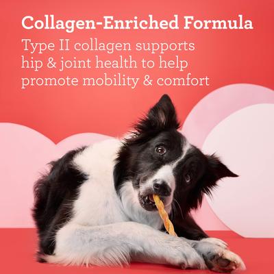 Show full view: DreamBone CollaYUMS Twists Plus Collagen Chicken & Peanut Butter Flavor Rawhide Free Dog Chews, 20 count slide 6 of 12