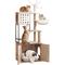 Show in main carousel: Yafylly Cat Tree with Scratching Posts & Litter Box Enclosure, White/Gray, Large slide 1 of 9