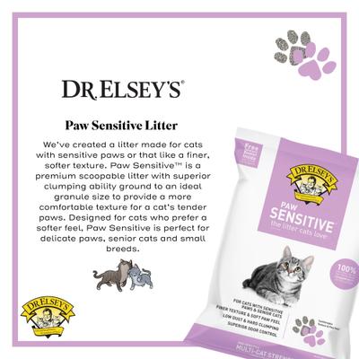 Show full view: Dr. Elsey's Paw Sensitive Clumping Clay Cat Litter, 20-lb bag slide 4 of 10