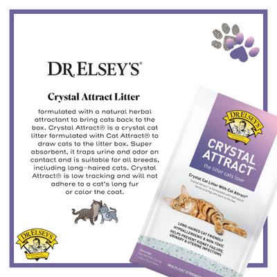Show full view: Dr. Elsey's Crystal Attract Long-Hair Crystal Cat Litter, 8-lb bag slide 4 of 11