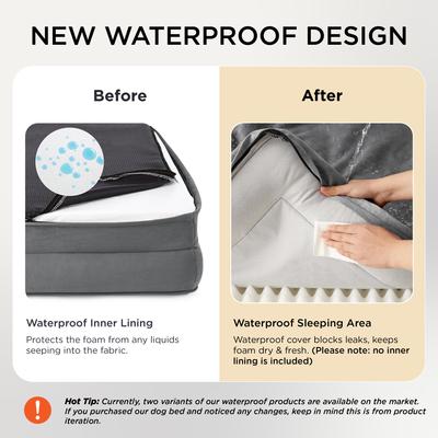 Bedsure Orthopedic Bolster Dog Sofa Bed with Removable Cover