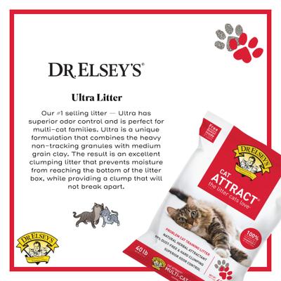 Show full view: Dr. Elsey's Cat Attract Clumping Clay Cat Litter, 40-lb bag slide 4 of 13