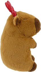 Linzy Toys Capybara Squeaky Dog Plush Toy, Brown, 7-in slide 2 of 5