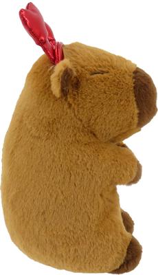 Show full view: Linzy Toys Capybara Squeaky Dog Plush Toy, Brown, 7-in slide 5 of 5