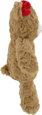 Show full view: Linzy Toys Bear Squeaky Dog Plush Toy, Brown, 12-in slide 6 of 7
