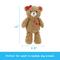 Show in main carousel: Linzy Toys Bear Squeaky Dog Plush Toy, Brown, 12-in slide 3 of 7
