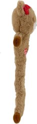 Linzy Toys Flat Crinklez Bear Squeaky Stuffing-Free Dog Plush Toy, Brown, 16-in slide 2 of 5
