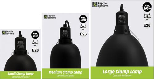 Show full view: Reptile Systems Ceramic Reptile Clamp Lamp, Black, 75W slide 2 of 8