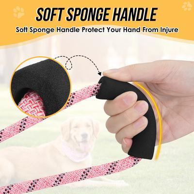 Show full view: SlowTon Hands-Free Nylon Dog Leash, 10-ft long, 1/2-in wide, Pink slide 4 of 8