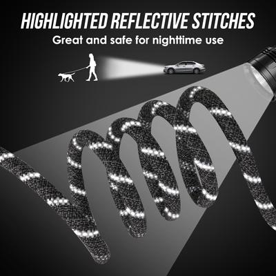 Show full view: SlowTon Hands-Free Nylon Dog Leash, 10-ft long, 1/2-in wide, Dark Grey slide 8 of 10