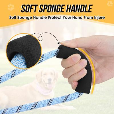 Show full view: SlowTon Hands-Free Nylon Dog Leash, 10-ft long, 1/2-in wide, Blue slide 4 of 9