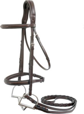 Show full view: Nunn Finer Florence Horse Bridle, Havana, Oversize slide 3 of 6