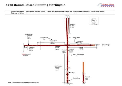 Show full view: Nunn Finer Round Raised Running Horse Martingale, Havana, Cob slide 9 of 9
