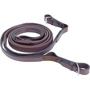 Nunn Finer Rein Aid Soft Grip Horse Horse Reins, Havana, 5/8 x 58-in