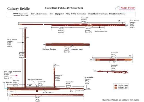 Show full view: Nunn Finer Galway Horse Bridle, Havana, Horse slide 3 of 6