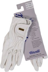 Vercelli Sorrento Horse Riding Glove, White, 9, 2 count
