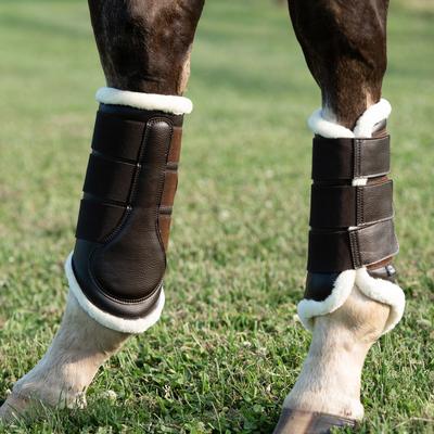 Show full view: Nunn Finer Capriole Brushing Horse Boots, Brown, Front Medium, 2 count slide 4 of 5