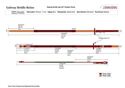 Show full view: Nunn Finer Galway Horse Bridle, Havana, Horse slide 6 of 6