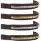 Show in main carousel: Nunn Finer Clincher Horse Browband, Black with Brass, Horse slide 1 of 5