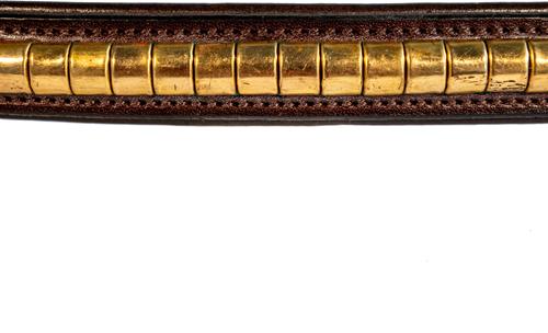 Show full view: Nunn Finer Clincher Horse Browband, Havana with Brass, Horse slide 4 of 5