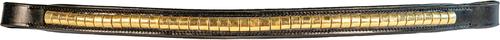 Show full view: Nunn Finer Clincher Horse Browband, Black with Brass, Horse slide 3 of 5