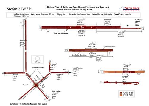 Show full view: Nunn Finer Stefania Figure 8 Horse Bridle, Havana, Oversize slide 3 of 8