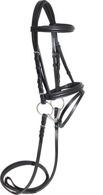 Show full view: Nunn Finer Charlotte Dressage Horse Bridle, Havana, Oversize slide 2 of 4