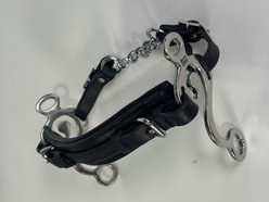 Nunn Finer The Seahorse Hackamore Horse Noseband, Black, Horse