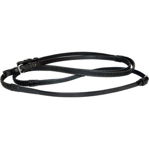 Nunn Finer Super Grip Soft Grip Pony Horse Reins, Black, 5/8 x 48-in