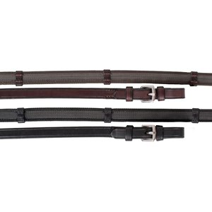 Nunn Finer Sure Grip Horse Reins with Hand Stops, Havana, 5/8 x 58-in