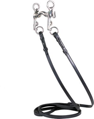 Show full view: Nunn Finer Pelham Horse Reins, Black, 1/2 x 58-in slide 4 of 5