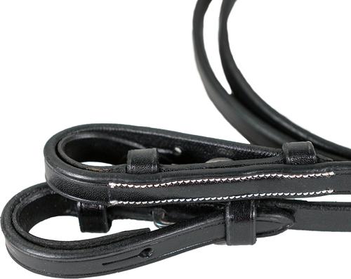 Show full view: Nunn Finer Pelham Horse Reins, Black, 1/2 x 58-in slide 2 of 5