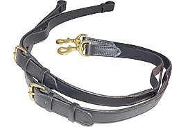 Nunn Finer Leather Horse Side Reins with Elastic, Black, 35.5 to 46-in, 2 count