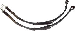 Nunn Finer Leather Horse Side Reins with Elastic, Havana, 35.5 to 46-in, 2 count