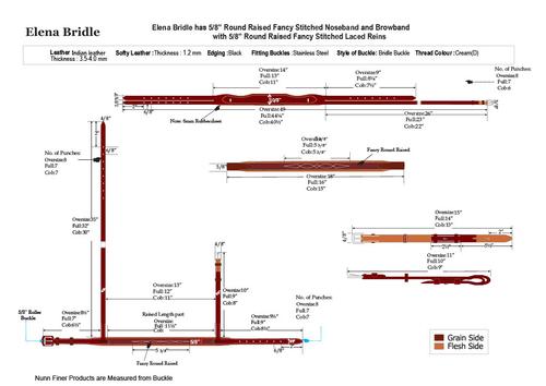 Show full view: Nunn Finer Elena Horse Bridle, Havana, Horse slide 3 of 8