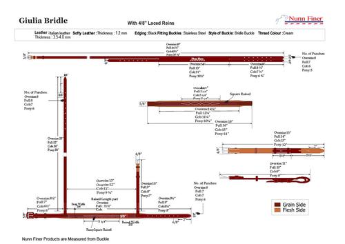 Show full view: Nunn Finer Giulia Hunter Horse Bridle, Havana, Pony slide 3 of 5