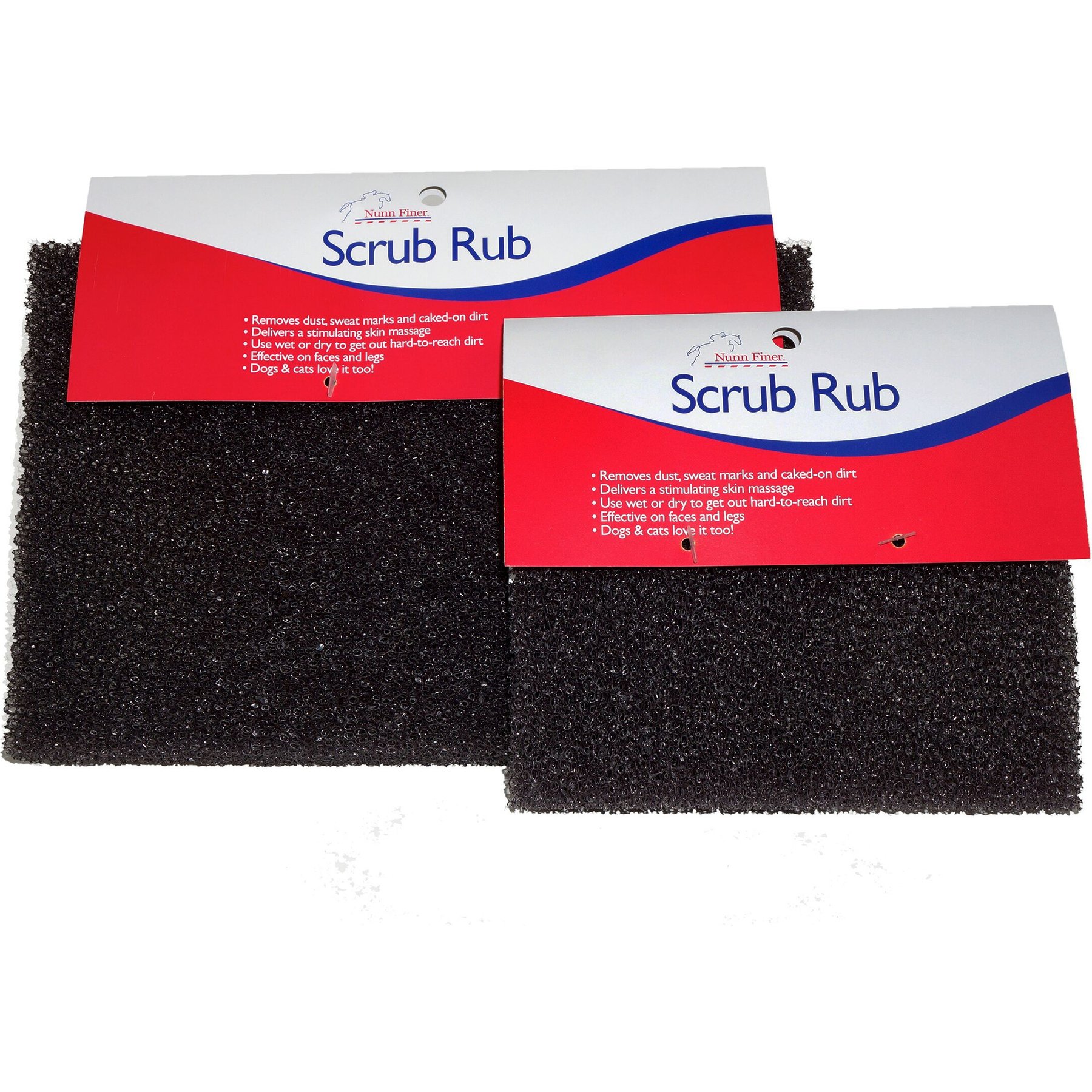 Nunn Finer Scrub Rub Horse Grooming Tool, Black, Small