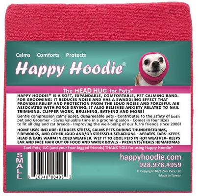 Show full view: Happy Hoodie Thunder Grooming Fireworks Calming Band for Dogs & Cats, Pink, Small slide 9 of 15