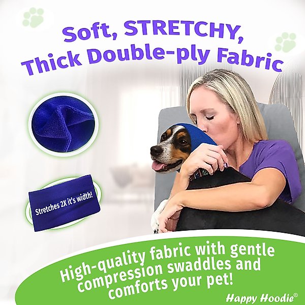 Show full view: Happy Hoodie Thunder Grooming Fireworks Calming Band for Dogs & Cats, Purple, Large slide 4 of 14