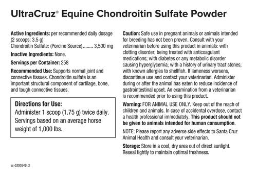 Show full view: UltraCruz Chondroitin Sulfate Joint Support Powder Horse Supplement, 1-lb bag slide 3 of 3