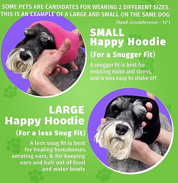 Show full view: Happy Hoodie Thunder Grooming Fireworks Calming Band for Dogs & Cats, Purple, Large slide 7 of 14