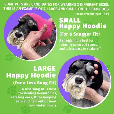 Show full view: Happy Hoodie Thunder Grooming Fireworks Calming Band for Dogs & Cats, Black, Large slide 8 of 15