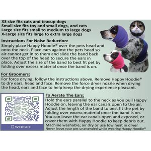 Happy Hoodie Thunder Grooming Fireworks Calming Band for Dogs, X-Large, Black
