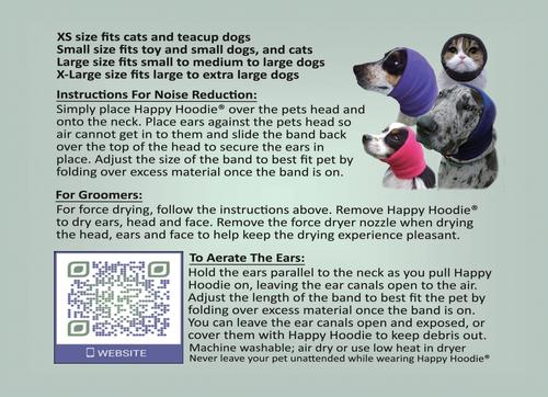 Show full view: Happy Hoodie Thunder Grooming Fireworks Calming Band for Dogs & Cats, Navy Blue, X-Large slide 9 of 15