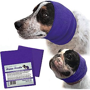 Happy Hoodie Thunder Grooming Fireworks Calming Band for Dogs & Cats, Small & Large, 2 count, Purple
