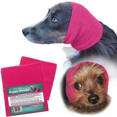 Happy Hoodie Happy Hoodie Thunder Grooming Fireworks Calming Band for Dogs & Cats, Small & Large, 2 count, Pink