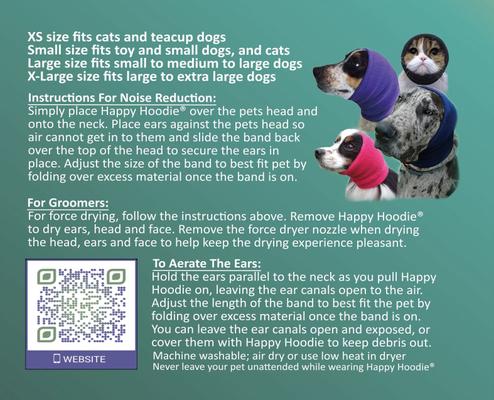 Show full view: Happy Hoodie Thunder Grooming Fireworks Calming Band for Dogs & Cats, Pink, Small slide 10 of 15