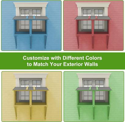 Show full view: Petscosset 46-in Outdoor Wooden Cat Window Box Catio, Gray slide 7 of 9